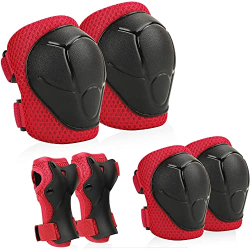 FABSPORTS Knee & Elbow Pads/Guards for 6 Years & Above Protective Gear Set for Roller Skates, Cycling, BMX Bike, Skateboard, Scooter Riding for Outdoor Sports - Image 1