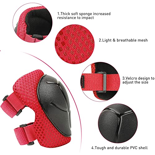 FABSPORTS Knee & Elbow Pads/Guards for 6 Years & Above Protective Gear Set for Roller Skates, Cycling, BMX Bike, Skateboard, Scooter Riding for Outdoor Sports - Image 5