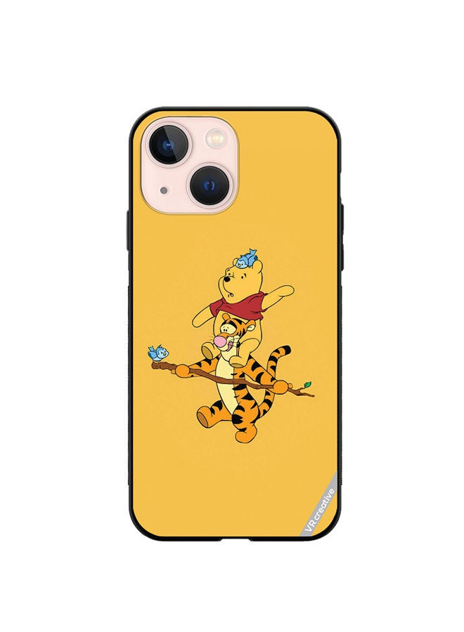 VR CREATIVE Protective Case Cover For Apple iPhone 13 mini Pooh Design Multicolour - Image 1