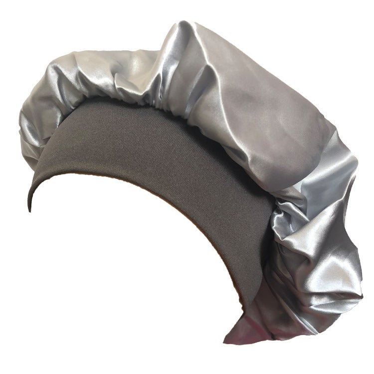 Wide-Brimmed High-Elastic Cloth Splicing Women'S Chemotherapy Cap Hair Care Shower Cap Baotou Ear Protection Nightcap Enlarged Shower Cap - Image 5