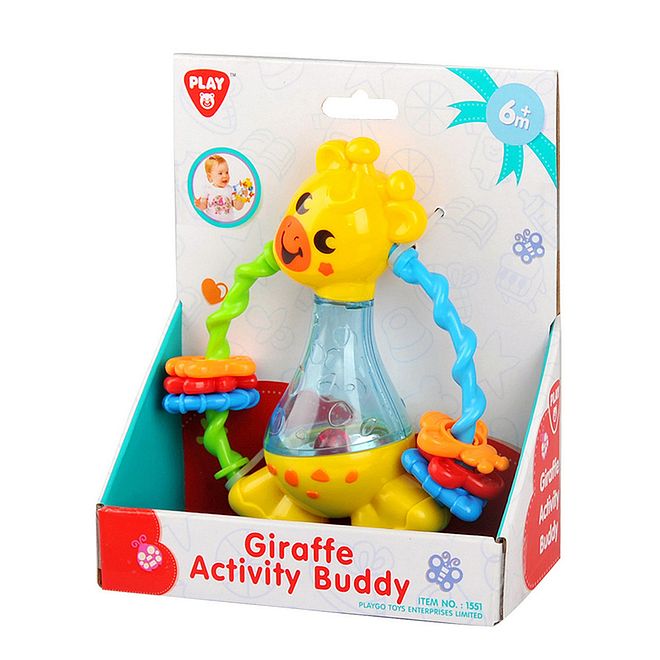 Playgo Giraffe Activity Buddy for Infants - Yellow Soft Grip Rattle & Learning Toy, 6M+ - Image 2