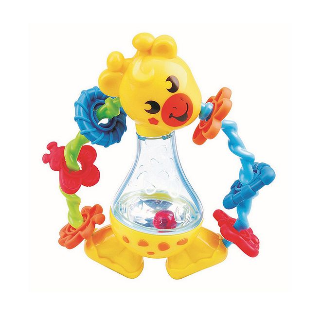 Playgo Giraffe Activity Buddy for Infants - Yellow Soft Grip Rattle & Learning Toy, 6M+ - Image 3