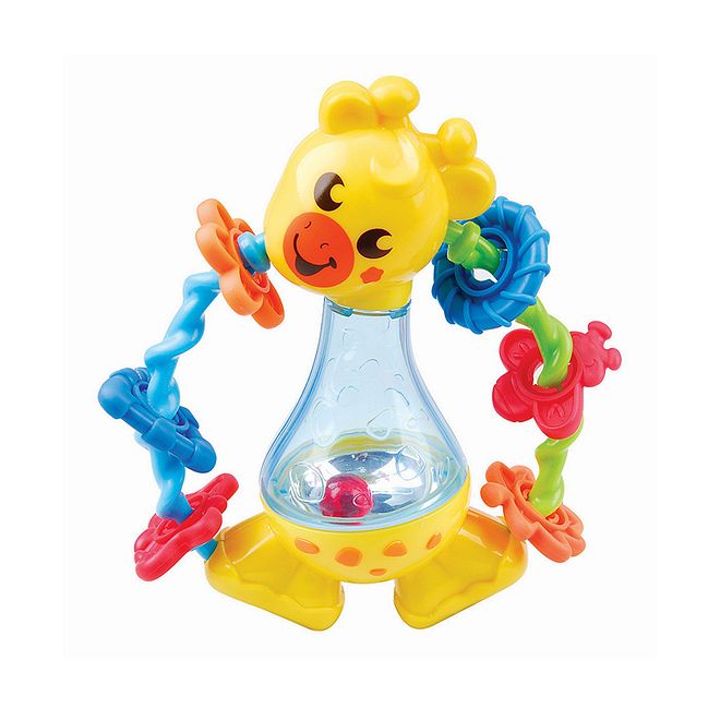Playgo Giraffe Activity Buddy for Infants - Yellow Soft Grip Rattle & Learning Toy, 6M+ - Image 1