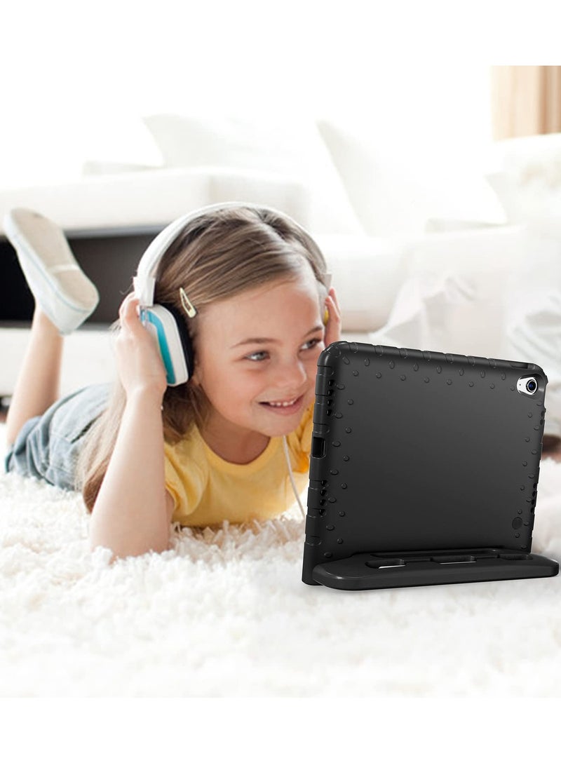 Procases Kids Case for iPad 10th Generation 10.9 Inch Shockproof Stand Cover with Convertible Handle Light Weight Kids Friendly Case for Boys Girls Toddlers Black - Image 3
