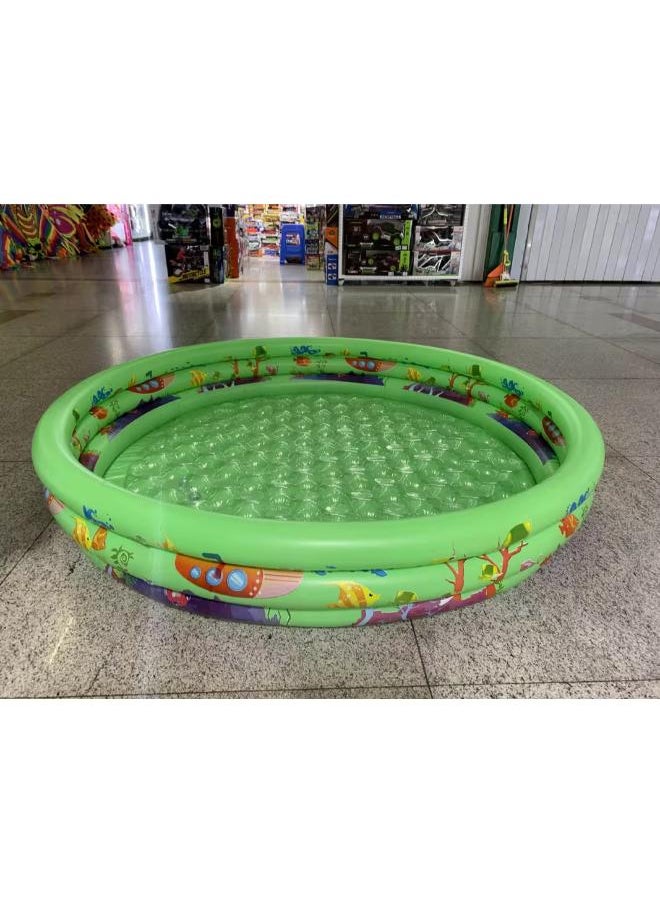 Inflatable children's swimming pool 150*45 cm Recommended for ages three years and above Color: Green Code 