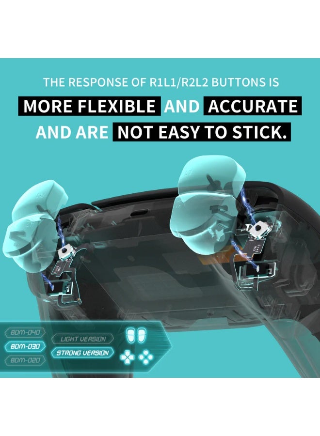 eXtremeRate Whole Set - Strong Version Clicky Kit for PS5 Controller BDM-030, Custom Micro Switch L2R2 Face Buttons Clicky Kit and Tactile L1R1 Keys Mouse Click for PS5 Controller - Image 3