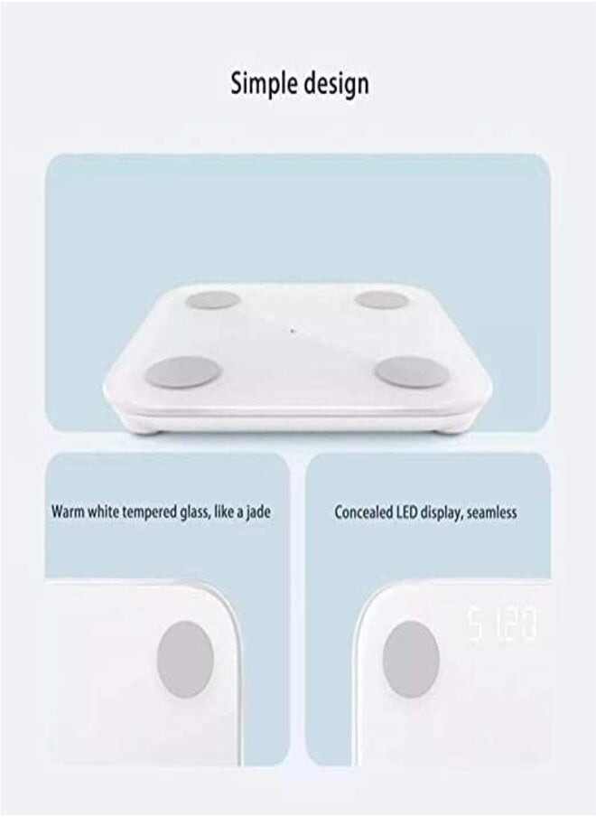 MIJIA - Xiaomi Mi Body Composition Scale 2 Smart Fat Weight Health Scale BT 5.0 Balance Test 13 Body Data BMI Weight Scale LED Digital Display Mi Fit APP Data Analysis Weight Machine | Weighing Scale - White - Image 1