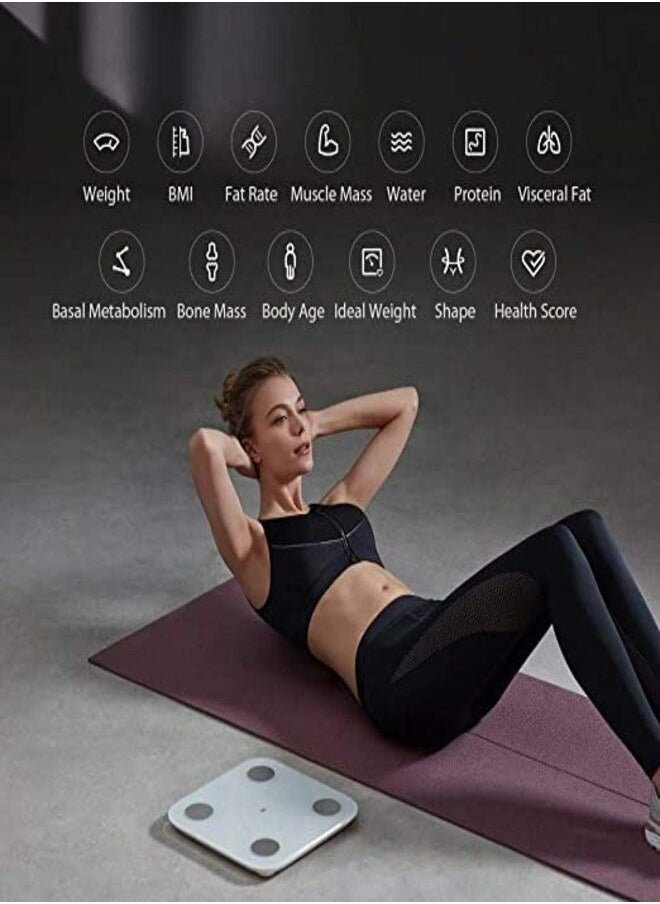 MIJIA - Xiaomi Mi Body Composition Scale 2 Smart Fat Weight Health Scale BT 5.0 Balance Test 13 Body Data BMI Weight Scale LED Digital Display Mi Fit APP Data Analysis Weight Machine | Weighing Scale - White - Image 1