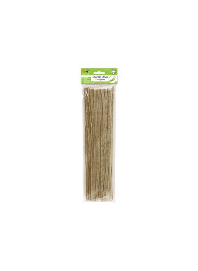 Krafty Kids Gc024A Chenille Stems Pipe Cleaners 6Mm By 12In Beige 40Piece 1/4" X 12" X Count  - Image 1