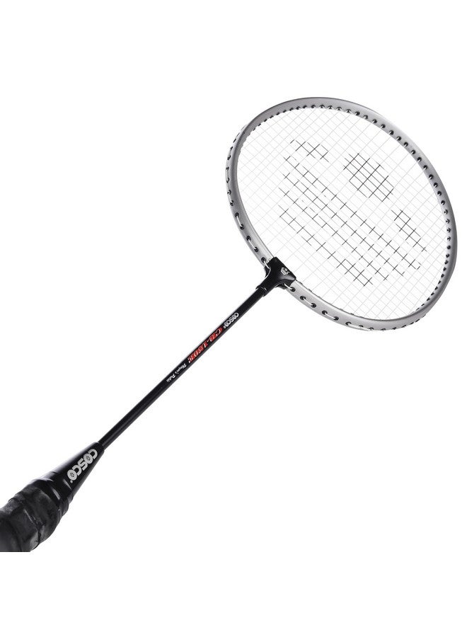 COSCO مضرب بادمينتون من كوسكو CB-150E مصنوع من الفولاذ السبيكي مع غطاء رأس مجاني (فضي) | للمبتدئين | 95 جرام | أقصى توتر للأوتار - 21 رطل - Image 2