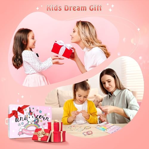 Style Keepers Unicorn Bracelet Making Kit for Girls|DIY Jewellery Craft Set with Colourful Beads,Letter Beads,Cute Charms & Elastic String|Creative Gift for Kids|DIY Jewellery Making Set (Multicolor) - Image 5