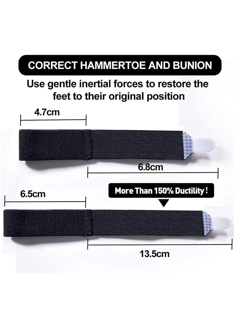 6 Pcs Fabric Toe Splint Wraps for Broken Toes Cushioned Bandages Finger Protectors Hammer Toe Separators - Image 2