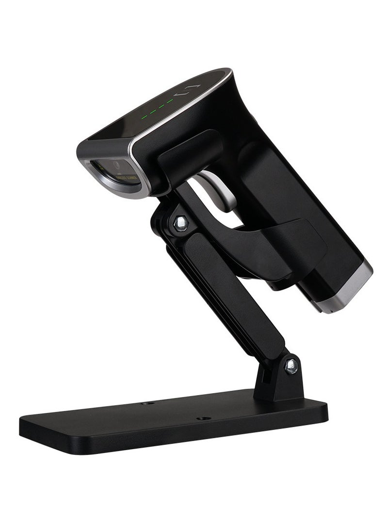 Generic 1D/2D Wireless Barcode Scanner with Stand, 2.4G Transmission up to 100m, Rechargeable 2600mAh Battery, Shockproof Durable Design, Compatible with iOS, Android, Windows, Mac OS, Plug and Play  - Image 1