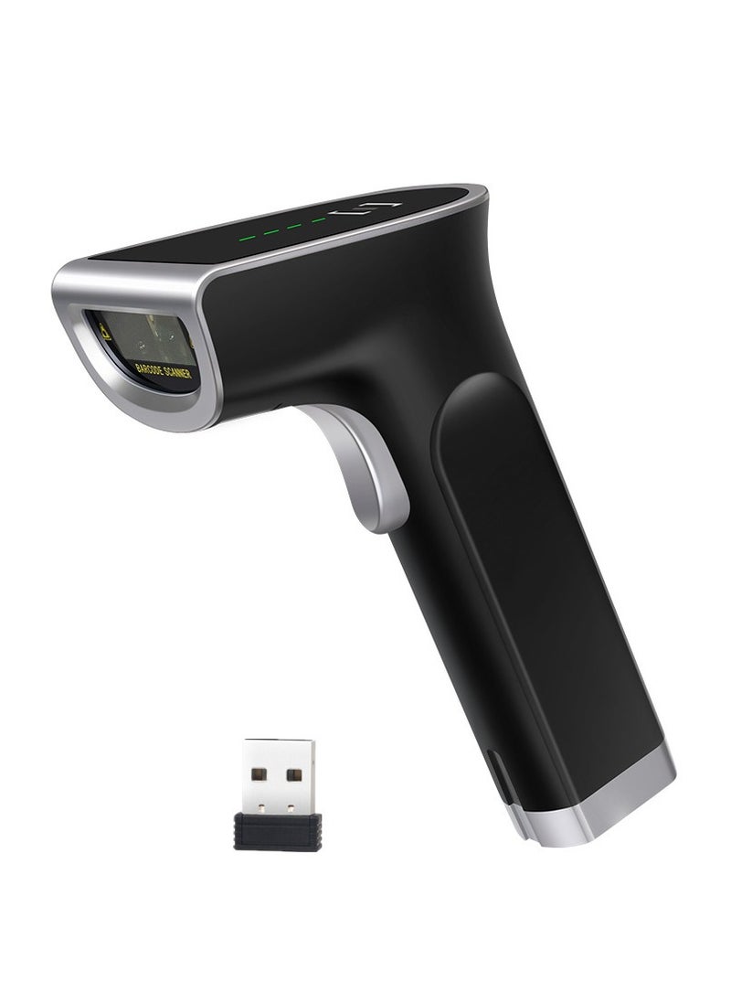 Generic 1D/2D Wireless Barcode Scanner with Stand, 2.4G Transmission up to 100m, Rechargeable 2600mAh Battery, Shockproof Durable Design, Compatible with iOS, Android, Windows, Mac OS, Plug and Play  - Image 2