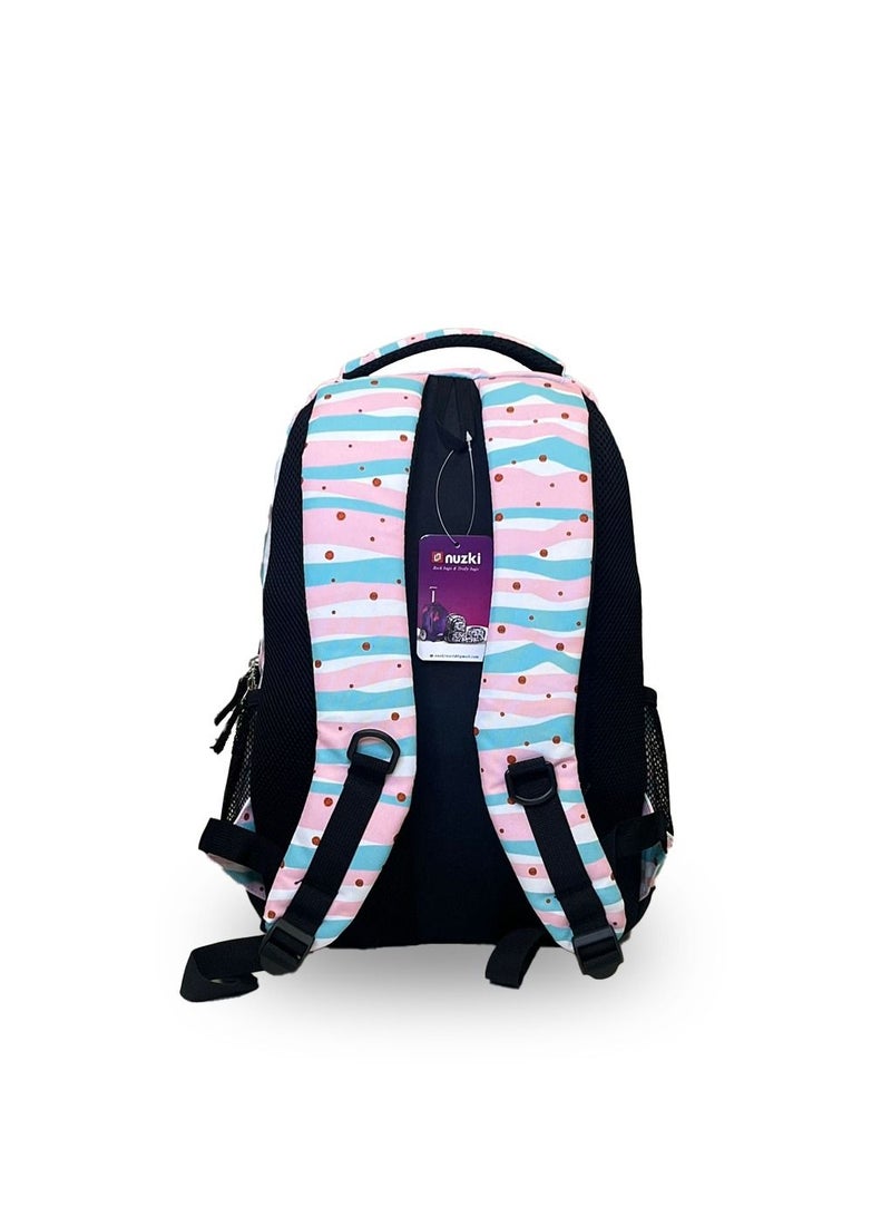 نوزكي حقيبة ظهر NUZKI للفتيات المراهقات  حقيبة مدرسية خفيفة الوزن مقاومة للماء باللون الوردي - Image 3