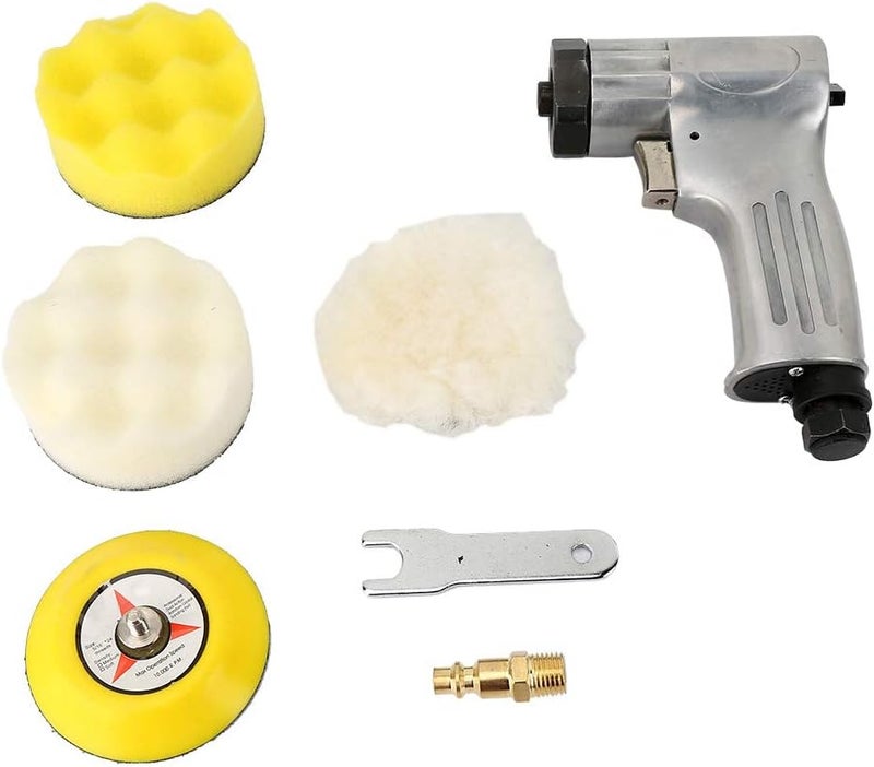 3 Inch Pneumatic Sander Polisher Grinder Tool Set for Wood Metal Stone Craft Projects - Image 5