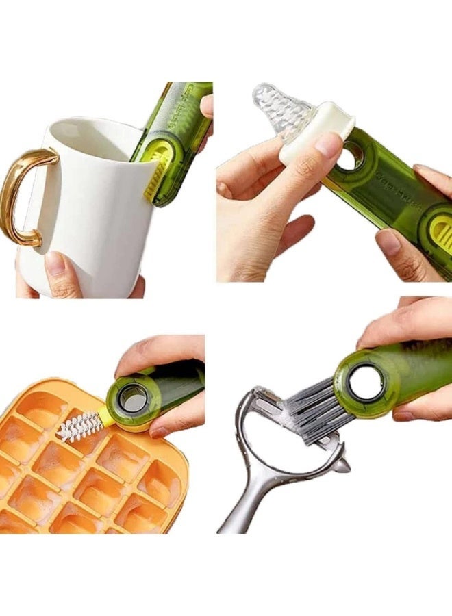 3 Pack Bottle Cleaner Brush, 3 in 1 Multifunctional Silicone Cleaning Brush, Cleaner for Cup Lid, Bottle Portable Home Kitchen - Image 2