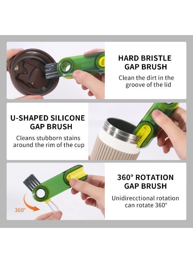 3 Pack Bottle Cleaner Brush, 3 in 1 Multifunctional Silicone Cleaning Brush, Cleaner for Cup Lid, Bottle Portable Home Kitchen - Image 5