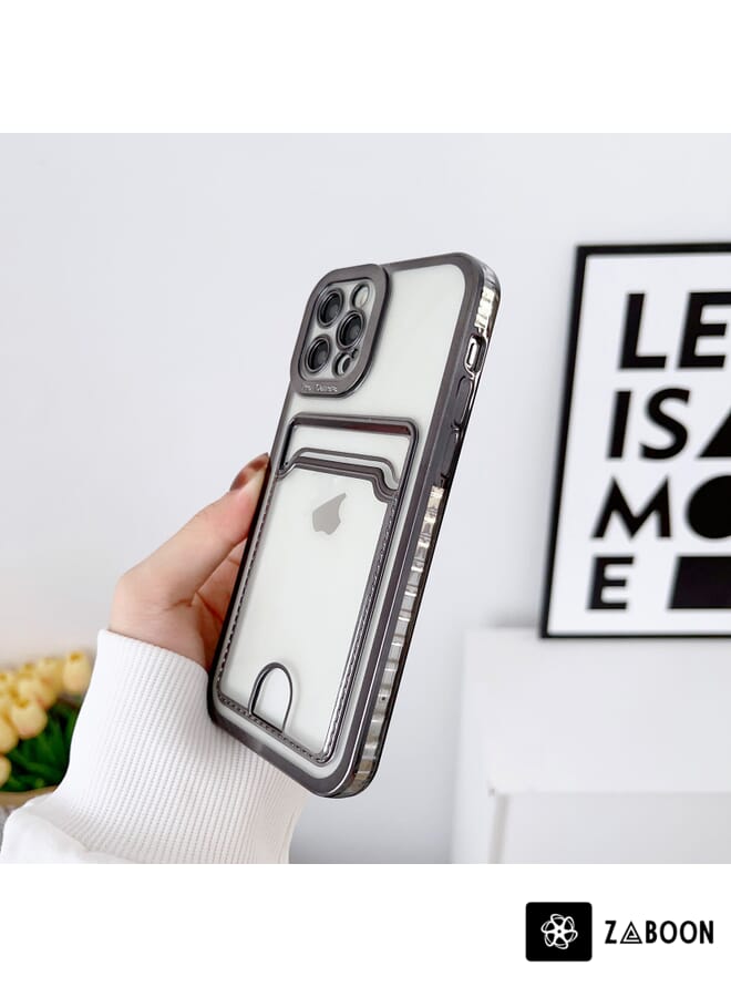 Zaboon Protective Case Cover For iPhone 14 Pro Max Electroplating Frame Card Slot - Image 4