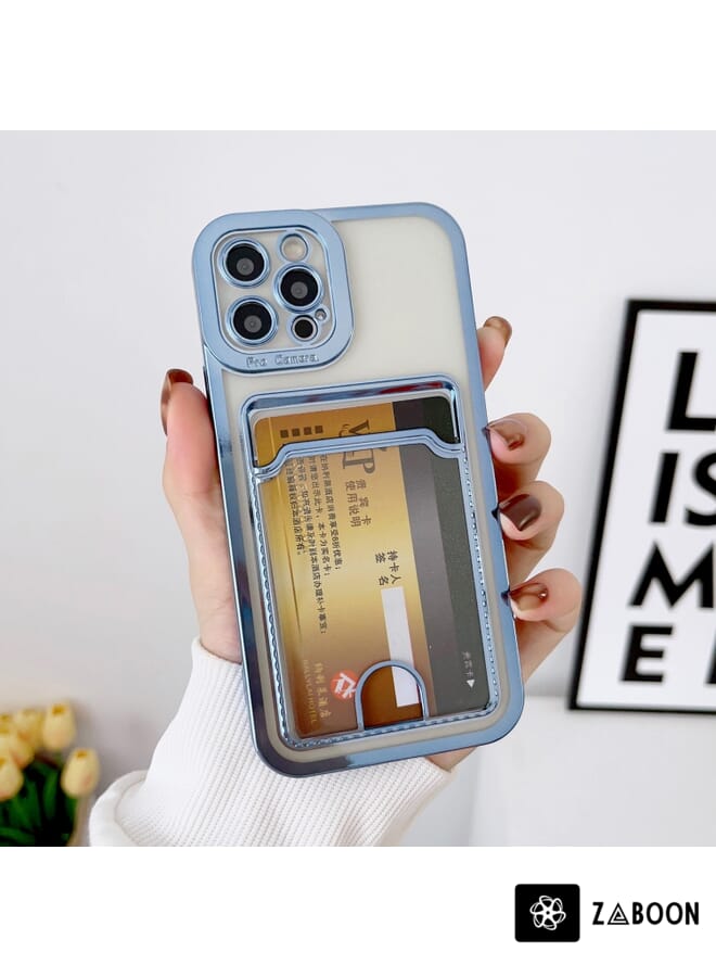 Zaboon Protective Case Cover For iPhone 14 Pro Max Electroplating Frame Card Slot - Image 1