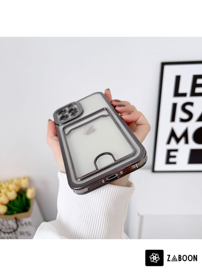 Zaboon Protective Case Cover For iPhone 14 Pro Max Electroplating Frame Card Slot - Image 5