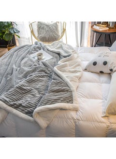 Y&D Soft Comfortable Bed Blanket Cotton Grey 150x200centimeter  - Image 3