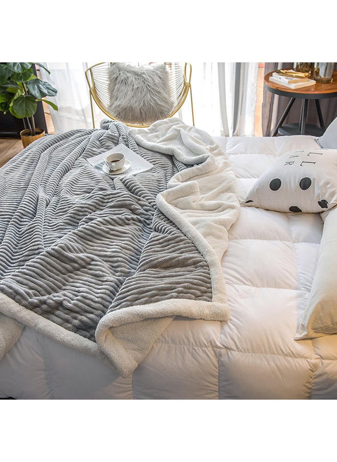 Y&D Soft Comfortable Bed Blanket Cotton Grey 150x200centimeter  - Image 3