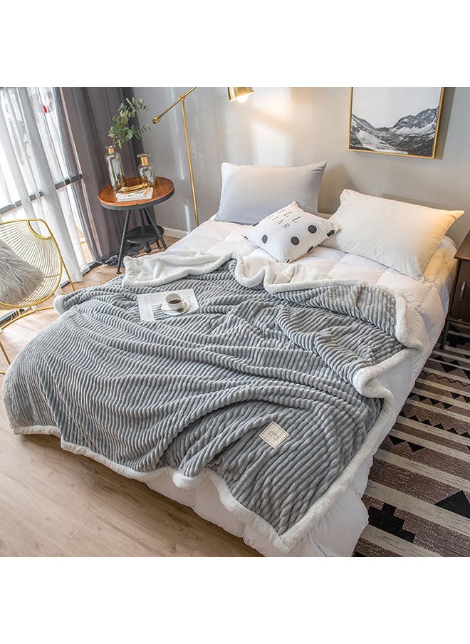 Y&D Soft Comfortable Bed Blanket Cotton Grey 150x200centimeter  - Image 1