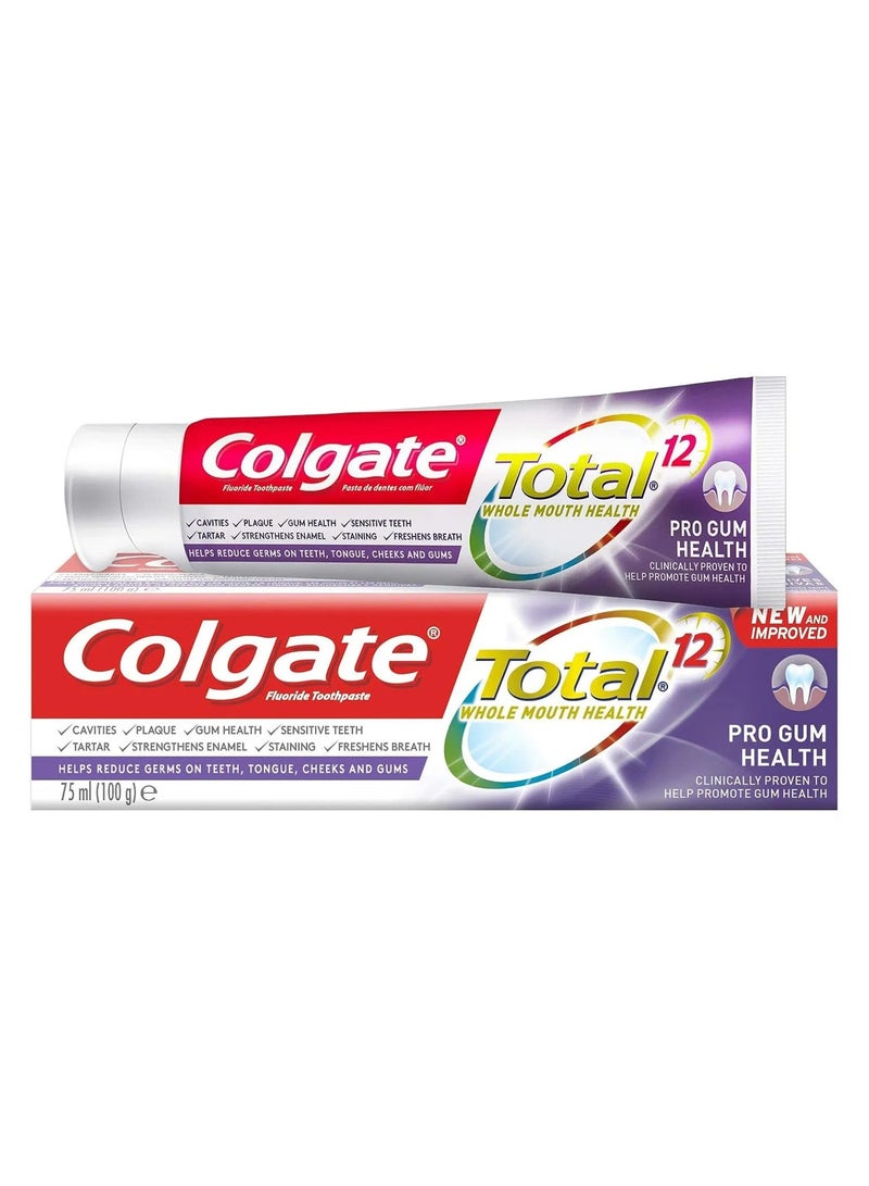 كولجيت معجون أسنان كولجيت توتال 12 برو جام هيلث، 75 مل