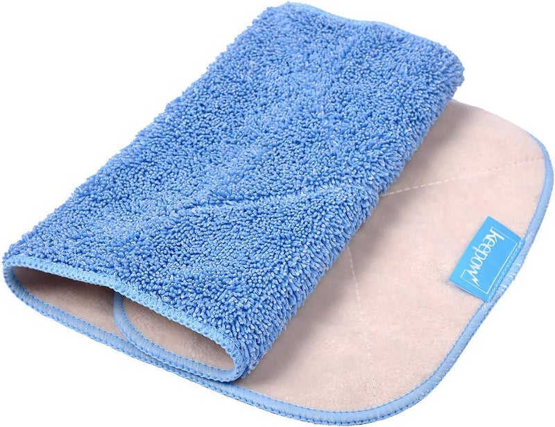 KEEPOW Microfiber Mop Refills Compatible with MR.SIGA Professional Microfiber Mop, 5 Pack Reusable Flat Mop Refills for Hardwood, Laminate, Tile Floor Cleaning, Size: 44cm X 24cm - Image 2