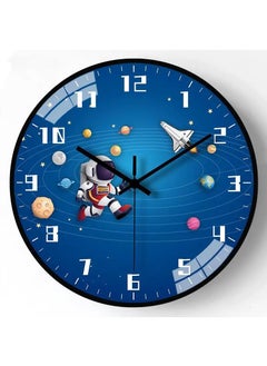 12 Inch Wall Clock Space Exploration Astronaut Spaceship Clocks For Children Bedroom Living Room Home Decor