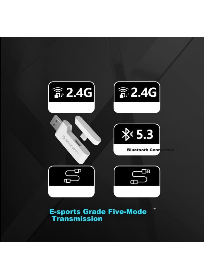 A4tech Tr50 Wireless/bluetooth/wired Gaming Headset Haotianlang Team Delta Fearless Contract Pubg Over-ear Ghost Game Headphones Black - Image 4