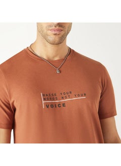Iconic Iconic Typographic Print T-shirt with Short Sleeves  - Image 4