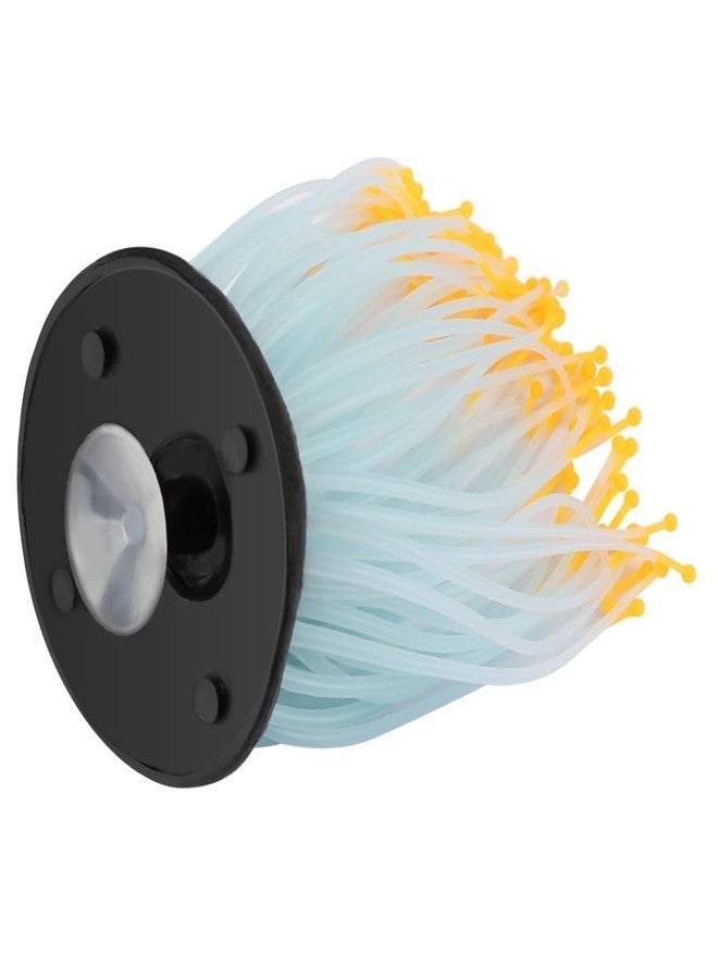 Chiffonade 3.94 Inch Vivid Silicone Plant Ornament for Aquarium Fish Tank Flexible Underwater Décor with Suction Base Saltwater Freshwater Safe(Orange) - Image 3