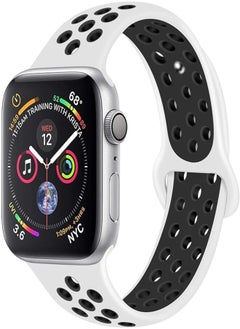 Rdx RDX Compatible Sport Band Apple Watch 38mm 40mm Silicone Strap Replacement Wristband iWatch Series 4/3/2/1 Nike- S/M - (Wh... 