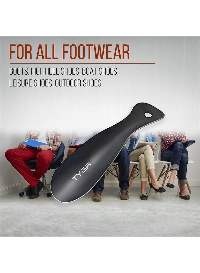 TYGA STORE Metal Shoe Horn - Short 7in Shoehorn Lazy Shoe Helper, Small Shoe Horns With Hook, For Men, Women and Kids (Black, 2)  - Image 3