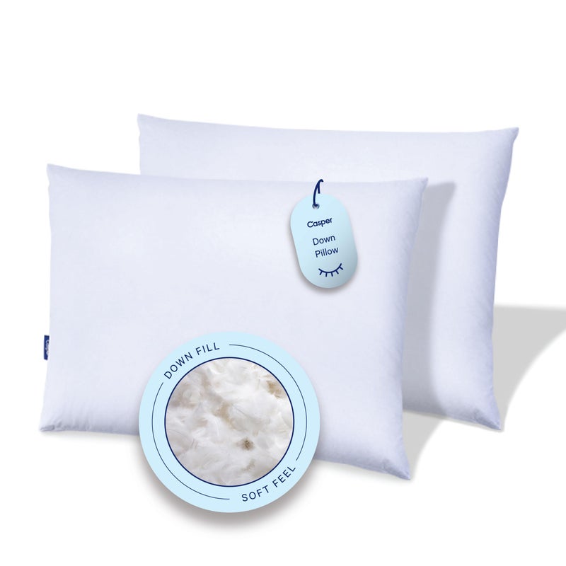 Casper Sleep Down Pillow for Sleeping King White Two Pack