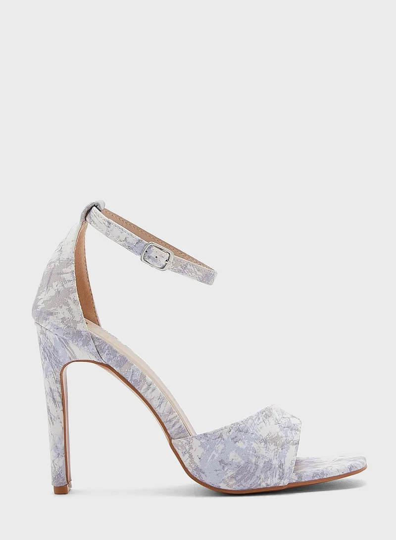 ELLA Printed Ankle Strap Sandal