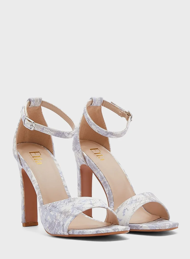 ELLA Printed Ankle Strap Sandal