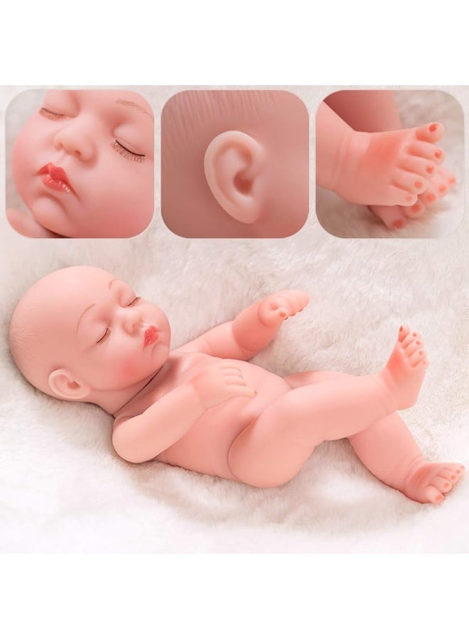 Ecore Fun 10 Inch New-Born Reborn Doll Baby Doll and Clothes Set Washable Realistic Silicone Baby Dolls with Cute Sunflower Jumpsuit Clothes-Best Gift for Kids Girls - Image 2