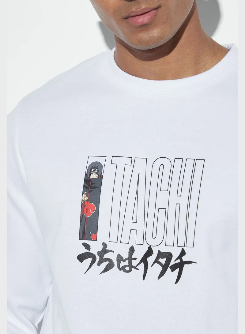 SP Characters Naruto Itachi Graphic Print Sweatshirt