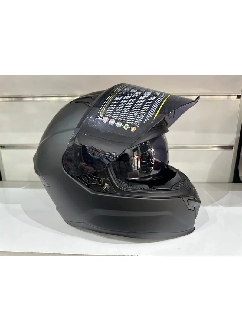 MTS Helmet Pro 910 Matte Black with Sunglasses