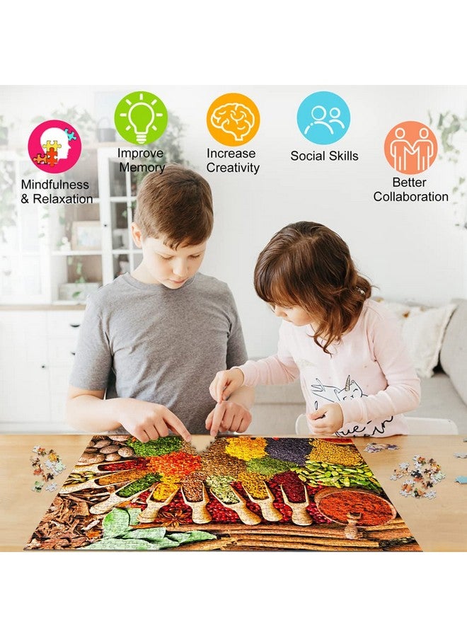 HUADA TOY 1000 Piece Puzzles For Adults Colourful Spices Jigsaw Puzzles For Adults And Kids 1000 Piece Educational Games Colorful Puzzles For Home Decoration(27.6"X 19.7") - Image 4