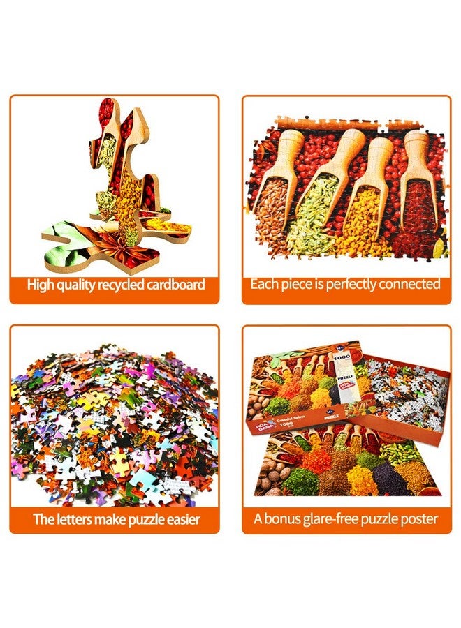 HUADA TOY 1000 Piece Puzzles For Adults Colourful Spices Jigsaw Puzzles For Adults And Kids 1000 Piece Educational Games Colorful Puzzles For Home Decoration(27.6"X 19.7") - Image 3