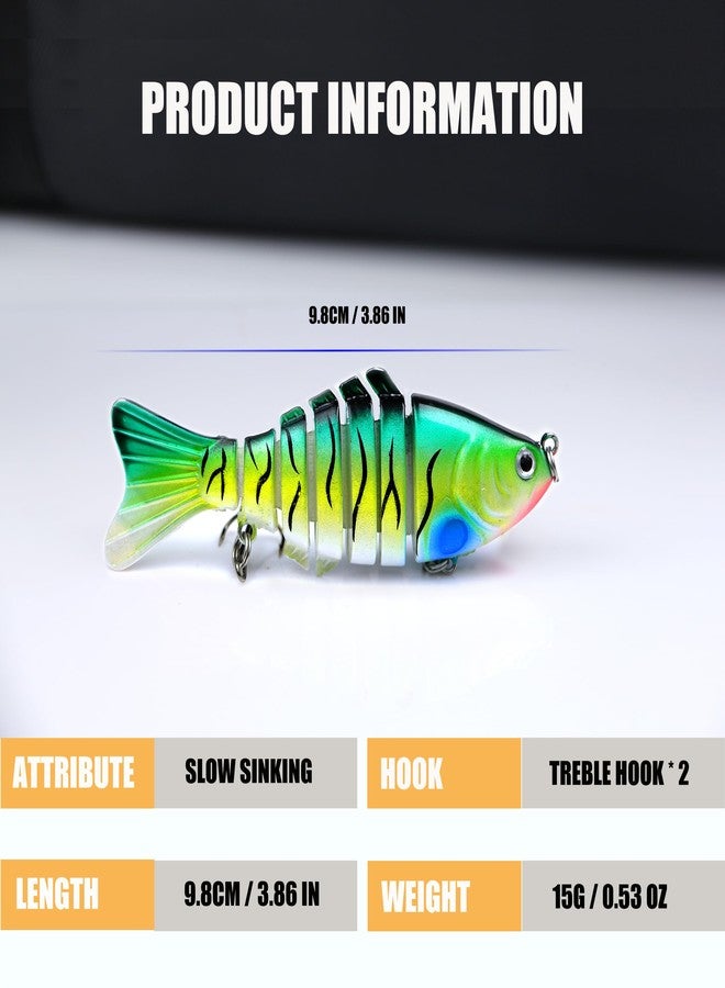 EXAURAFELIS 5pcs Multi-Jointed Swimbaits Fishing Lures for Bass Trout Perch Slow Sinking Lifelike Fishing Lure Kit Swimming Lures Freshwater Saltwater - Image 3