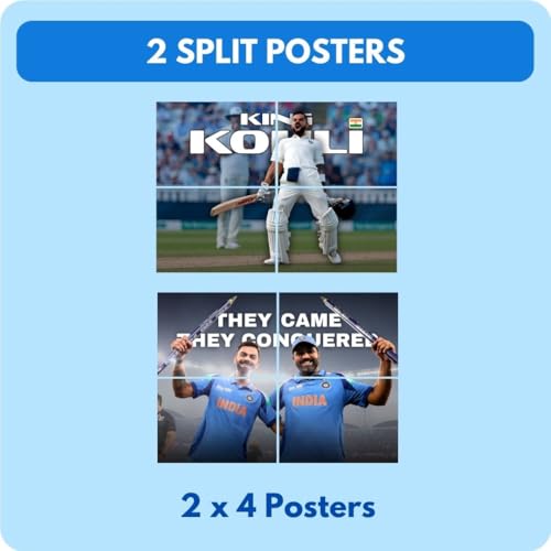 auraposter Virat Kohli Poster (Set of 48) | King of Cricket Virat Posters (15 x10 cm) | Wall, Bedroom, Living room | Cricket Posters | World Cup | RCB | Glue Dots Included - Image 3