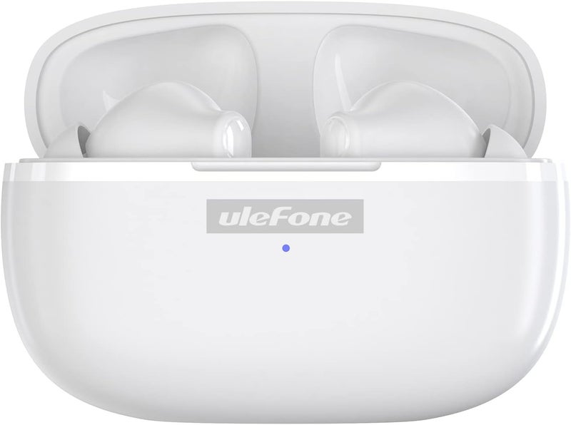 Ulefone Wireless Headphones Earbuds, in Ear Microphone, Bluetooth 5.1, Type-C Charging, Touch Control, LED Display, for iPhone/Android/IOS, White - Image 2