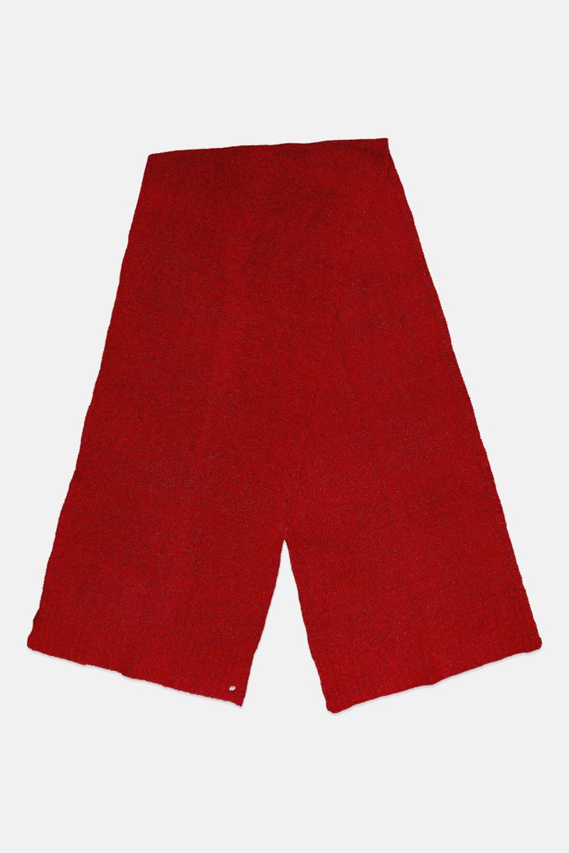 ESPRIT وشاح نسائي من مزيج موهير 47 سم ارتفاع × 240 سم طول، أحمر - Image 1