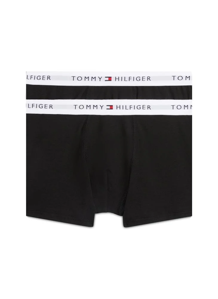 TOMMY HILFIGER Kids 2 Pack Logo Band Trunks