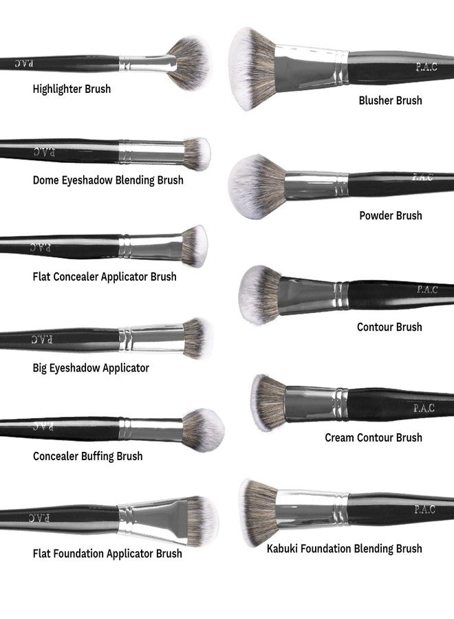 باك مجموعة فرش PAC الاصطناعية الاحترافية الكاملة | شعيرات اصطناعية ناعمة كالحرير | حقيبة متينة - Image 3